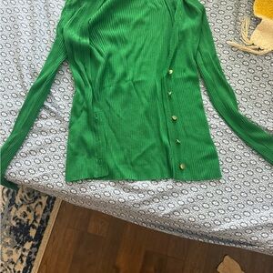 ME+EM Vibrant Green Knit Cardigan